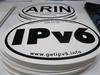 The American Registry for Internet Numbers gave out IPv6 stickers at its meeting last week in San Francisco.