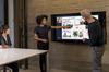 The Microsoft Surface Hub combines a digital whiteboard with videoconferencing. Credit: Microsoft
