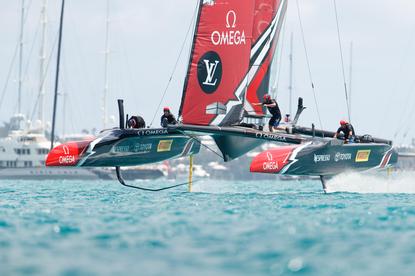 The winning boat during the 2017 America’s Cup in Bermuda