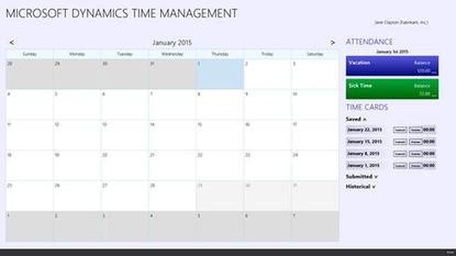 Microsoft Dynamics GP 2015 R2 includes a new time-management app