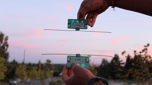 Researchers demonstrate how one payment card can transfer funds to another card by leveraging the existing wireless signals around them. Ambient RF signals are both the power source and the communication medium.