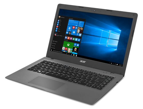 The Acer Aspire Cloudbook One comes in 11-inch and 14-inch versions. This is the 14-inch version. 