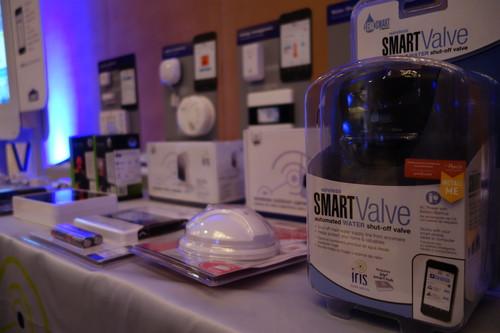 Home IoT products on display on Tuesday at Connections, a smart-home conference in Burlingame, California.