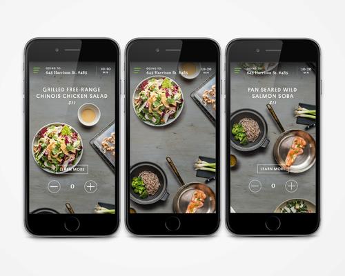 Sprig's food delivery app lets users browse a menu that changes daily.