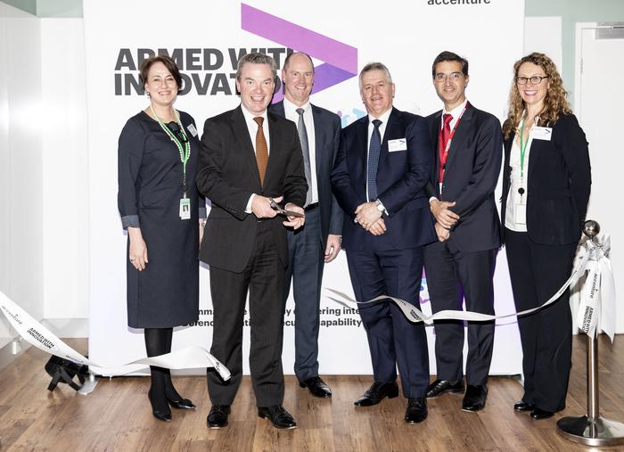 Minister for Defence Industry Christopher Pyne opens the Accenture hub