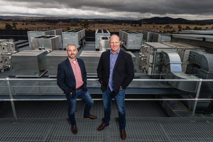 Microsoft's James Kavanagh and Greg Boorer, CEO of Canberra Data Centres